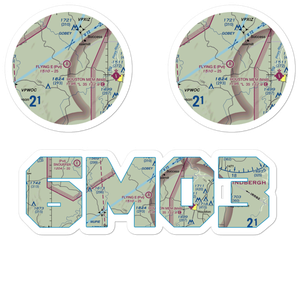Flying 'E' Airport (6MO3) VFR Sectional Sticker Pack