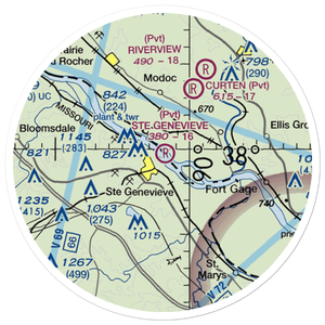 Ste Genevieve Flying Club Airport (6MO2) VFR Sectional Sticker (20 mile)