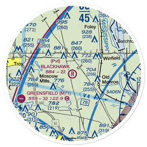 Blackhawk Airport (6MO0) VFR Sectional Sticker (20 mile)