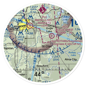 Mankato Farmstrip Airport (6MN7) VFR Sectional Sticker (20 mile)