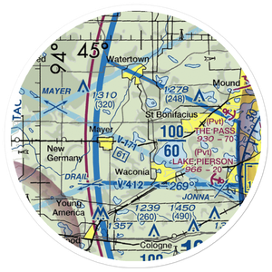 Goose Lake Seaplane Base (6MN6) VFR Sectional Sticker (20 mile)