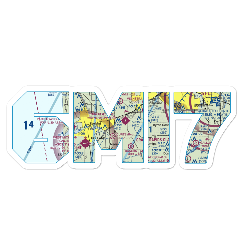 J P's Field (6MI7) VFR Sectional Sticker 
