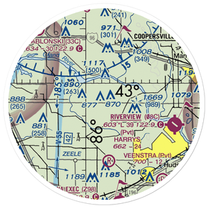 Deyoung Airport (6MI2) VFR Sectional Sticker (20 mile)