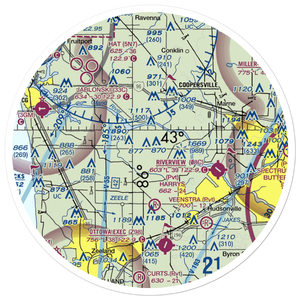 Deyoung Airport (6MI2) VFR Sectional Sticker (30 mile)