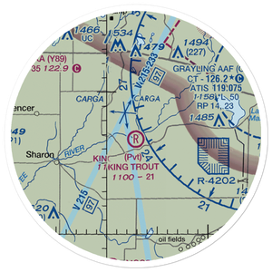 King Trout Airport (6MI0) VFR Sectional Sticker (20 mile)