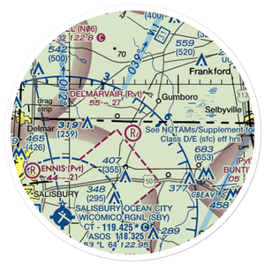 White's Airstrip (6MD8) VFR Sectional Sticker (20 mile)