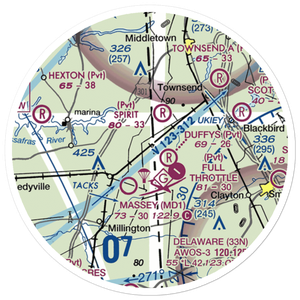 D'Angelo Airport (6MD7) VFR Sectional Sticker (20 mile)