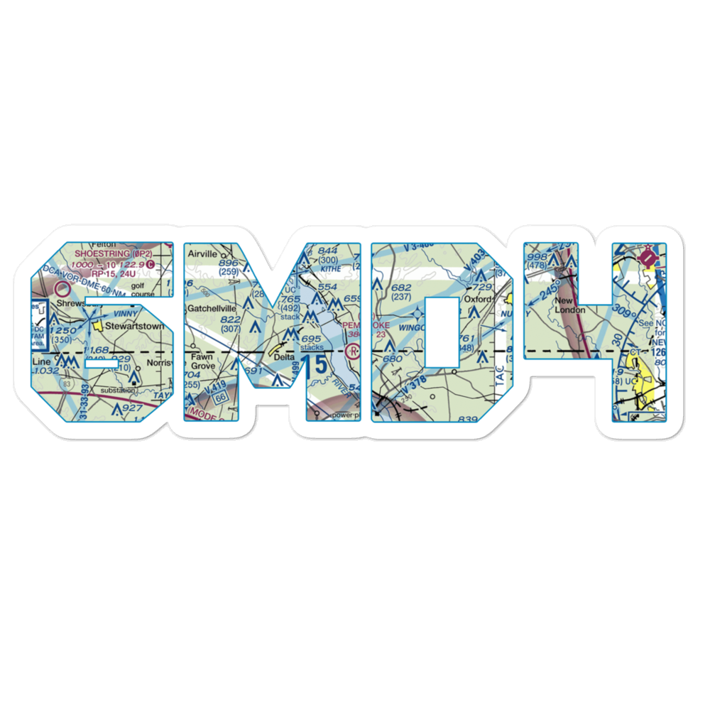 Pembroke Farm Airport (6MD4) VFR Sectional Sticker 