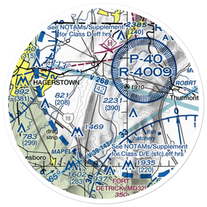 Harp Airport (6MD3) VFR Sectional Sticker (20 mile)