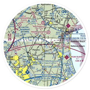 Meadowbrook Airport (6MA2) VFR Sectional Sticker (30 mile)