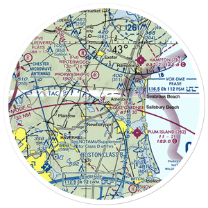 Lake Gardner Seaplane Base (6MA0) VFR Sectional Sticker (30 mile)