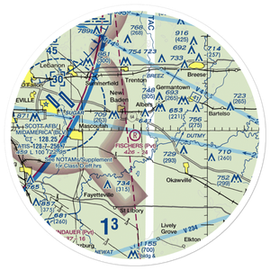 Fischer's RLA Restricted Landing Area (6LL6) VFR Sectional Sticker (30 mile)