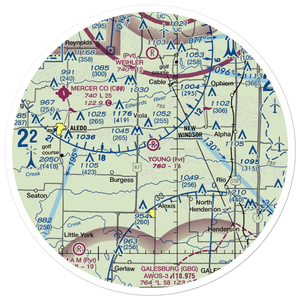 Young Airport (6LL2) VFR Sectional Sticker (30 mile)