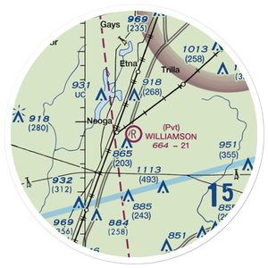 Williamson Airport (6LL0) VFR Sectional Sticker (20 mile)