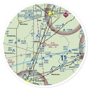 Williamson Airport (6LL0) VFR Sectional Sticker (30 mile)