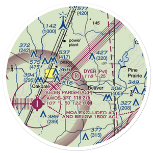 Dyer Airport (6LA4) VFR Sectional Sticker (20 mile)