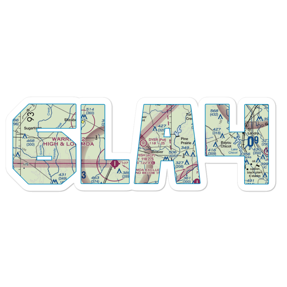 Dyer Airport (6LA4) VFR Sectional Sticker 