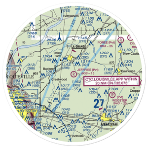 Jeffries Farm Airport (6KY6) VFR Sectional Sticker (30 mile)