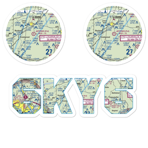 Jeffries Farm Airport (6KY6) VFR Sectional Sticker Pack