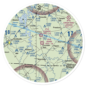 Adair Airport (6KY4) VFR Sectional Sticker (30 mile)