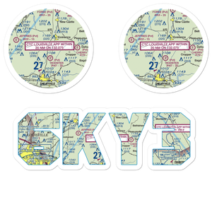 Flying C Farms Airport (6KY3) VFR Sectional Sticker Pack