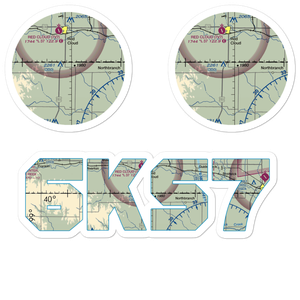Shute Airport (6KS7) VFR Sectional Sticker Pack