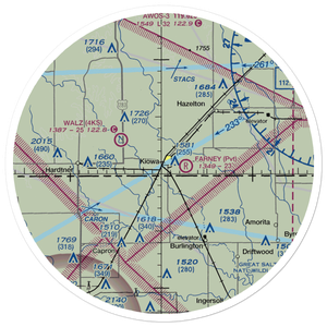 Kiowa Airport (6KS6) VFR Sectional Sticker (30 mile)