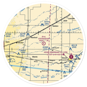 Stevenson Private Airport (6KS2) VFR Sectional Sticker (30 mile)