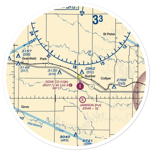 Quinter Air Strip (6KS1) VFR Sectional Sticker (30 mile)