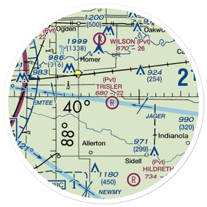Trisler Airport (6IS8) VFR Sectional Sticker (20 mile)