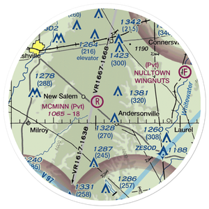 Mcminn Airport (6IN8) VFR Sectional Sticker (20 mile)