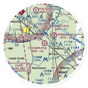 Fischer Field (6IN4) VFR Sectional Sticker (20 mile)