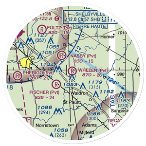 Whelen Airport (6IN2) VFR Sectional Sticker (20 mile)