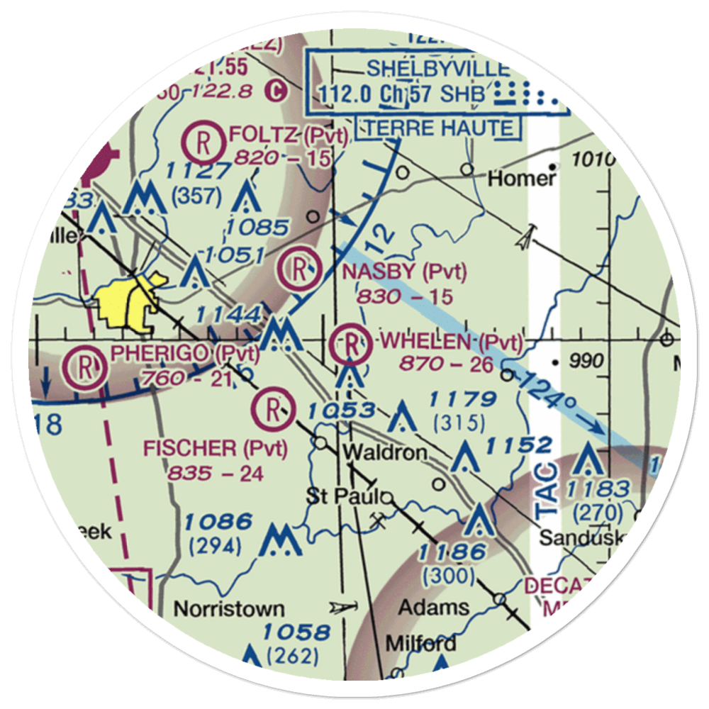 Whelen Airport (6IN2) VFR Sectional Sticker (20 mile) 