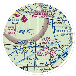 Rummel Restricted Landing Area (6IL3) VFR Sectional Sticker (20 mile)