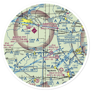 Rummel Restricted Landing Area (6IL3) VFR Sectional Sticker (30 mile)