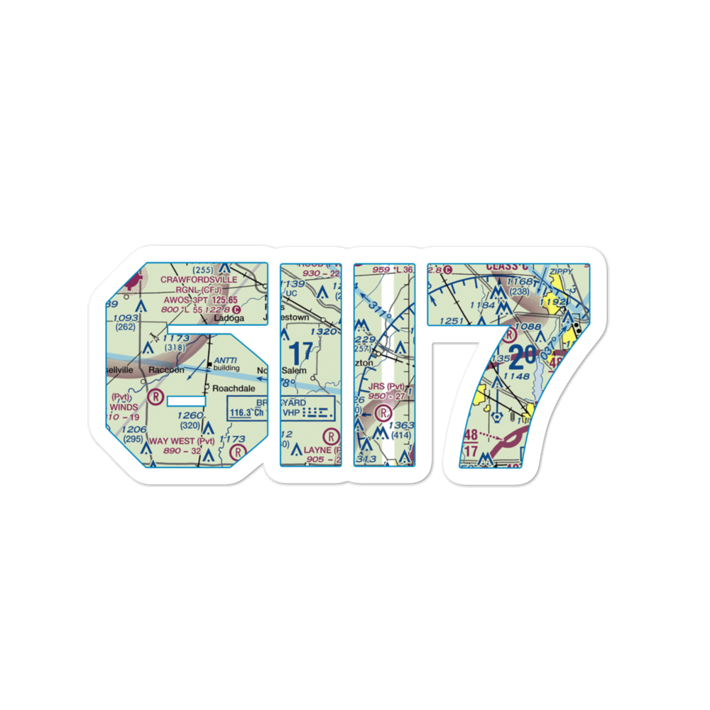 Bergs Airport (6II7) VFR Sectional Sticker 