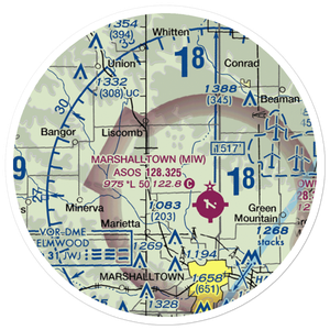 Leise Airport (6IA6) VFR Sectional Sticker (20 mile)