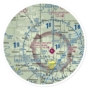 Leise Airport (6IA6) VFR Sectional Sticker (30 mile)