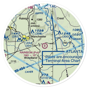 Rainbow Field (6GE2) VFR Sectional Sticker (20 mile)