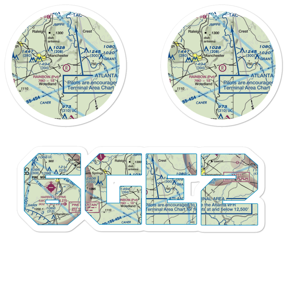 Rainbow Field (6GE2) VFR Sectional Sticker Pack 