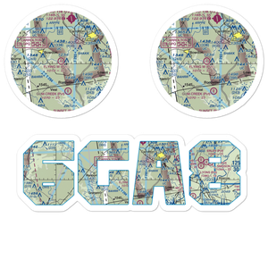 Flying W Farms Airport (6GA8) VFR Sectional Sticker Pack