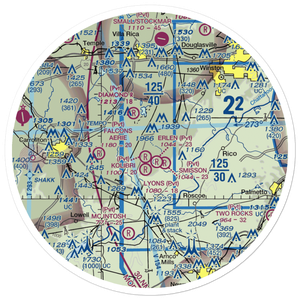 Kolibri Airport (6GA5) VFR Sectional Sticker (30 mile)