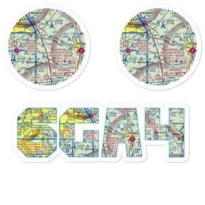 Spring Valley Farm Airport (6GA4) VFR Sectional Sticker Pack