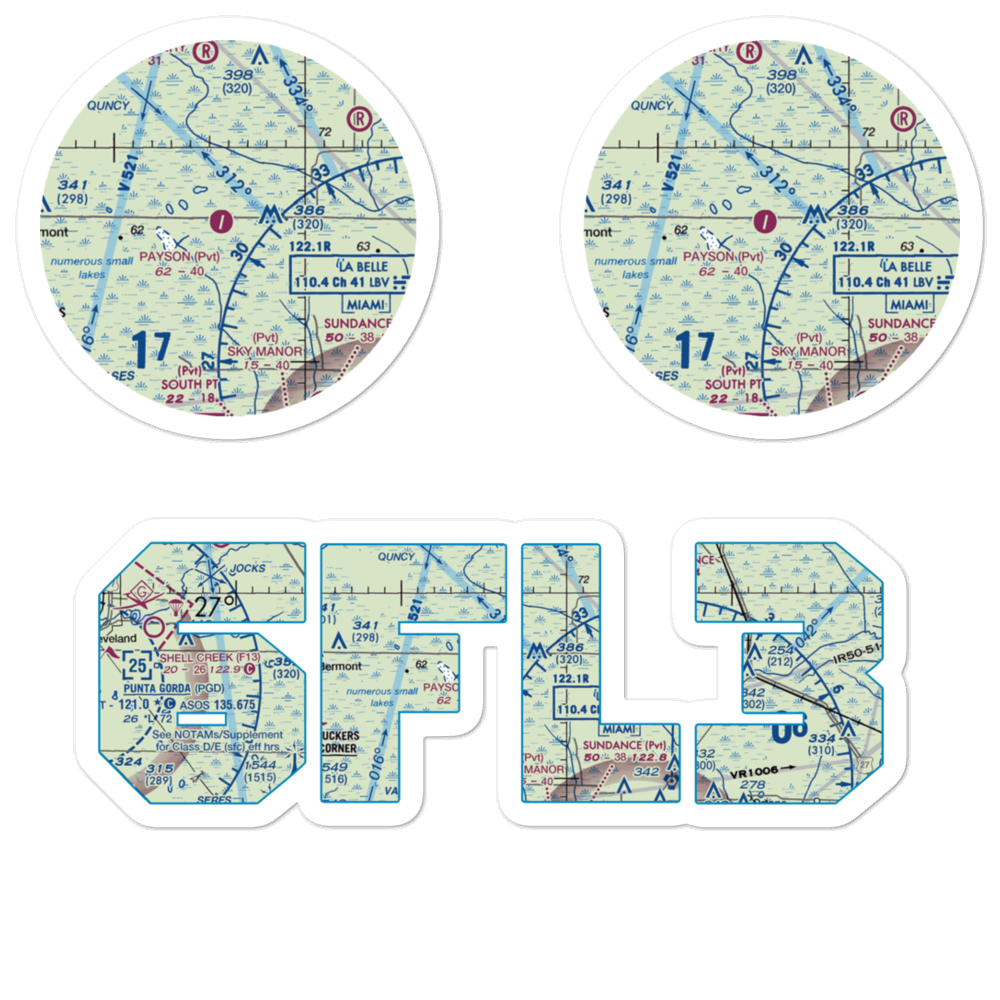 Payson Ranch Airport (6FL3) VFR Sectional Sticker Pack 