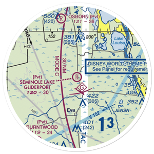 Seminole Lake Gliderport (6FL0) VFR Sectional Sticker (20 mile)