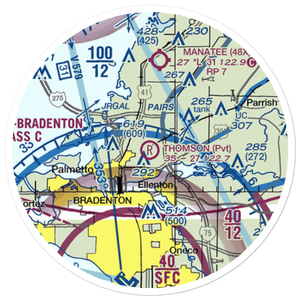 Thomson Airfield (6FD7) VFR Sectional Sticker (20 mile)