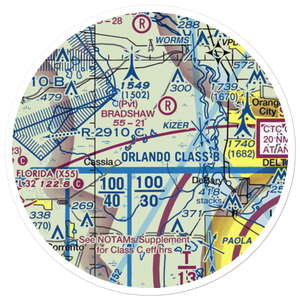 Britt Brown & Porter Ranch Airport (6FD6) VFR Sectional Sticker (20 mile)