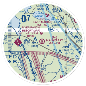 Blanket Bay Airport (6FD5) VFR Sectional Sticker (20 mile)