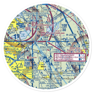 Big Oaks Ranch Airport (6FD2) VFR Sectional Sticker (30 mile)